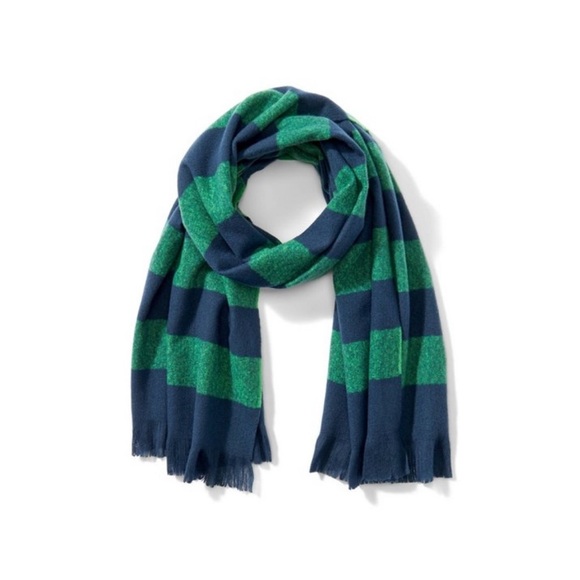 NWT La Ligne x Target Striped Scarf Navy Blue Green - Picture 1 of 4